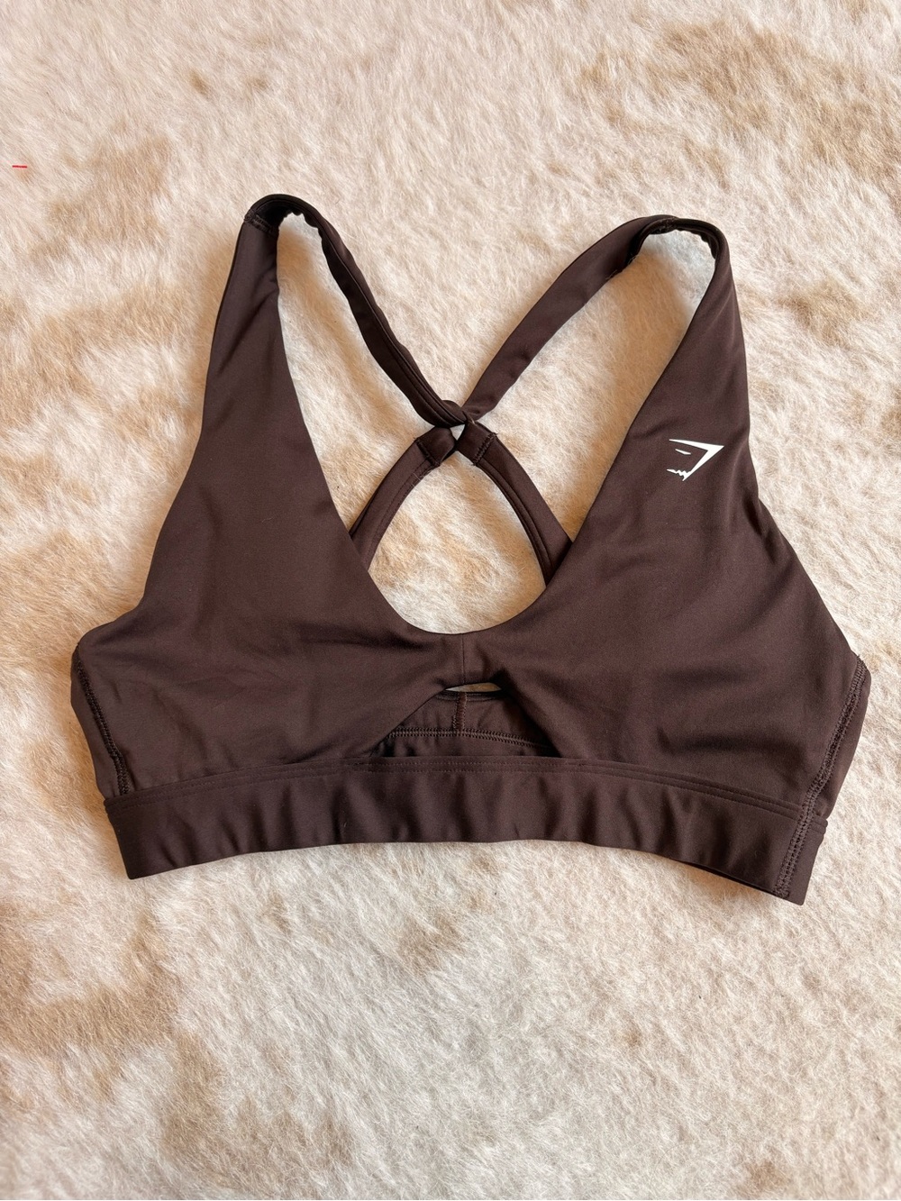 Gymshark Brown Cross-Strap Low-Impact Sports Bra